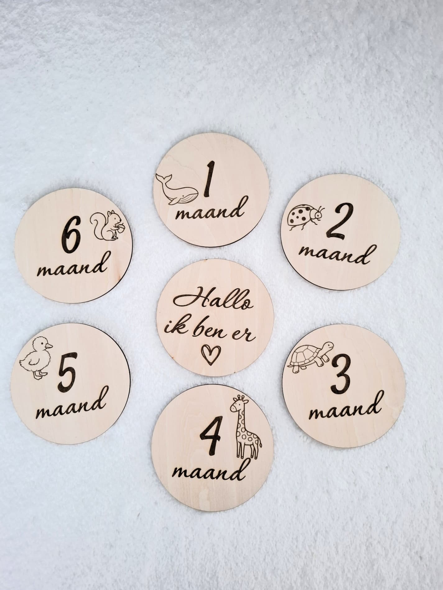 Wooden Baby Milestone Cards